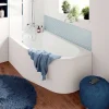 Baignoire asymétrique gauche 160x90 cm Cavally blanc