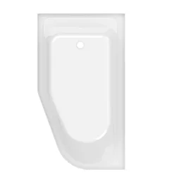 Baignoire asymétrique gauche 160x90 cm Cavally blanc