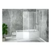 Baignoire asymétrique INTEGRA 75 cm + pare baignoire - Droit - 170cm