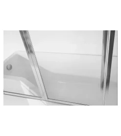 Baignoire asymétrique INTEGRA 75 cm + pare baignoire - Droit - 170cm