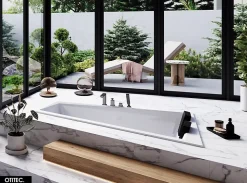 Baignoire Asymétrique sans Tablier - 180 x 125 cm - INTIMA DUO SANS TABLIER- DROITE - 2 REPOSE-TÊTES OFFERTS