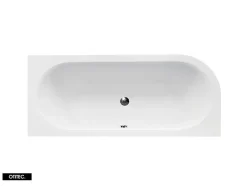 Baignoire Asymétrique sans Tablier - 150 x 75 cm - AVITA SANS TABLIER - DROITE - 1 REPOSE-TÊTE OFFERT