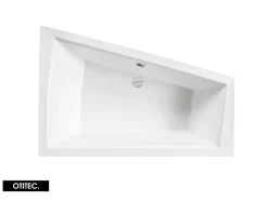 Baignoire Asymétrique sans Tablier - 170 x 125 cm - INTIMA DUO SANS TABLIER - DROITE - 2 REPOSE-TÊTES OFFERTS