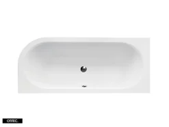 Baignoire Asymétrique sans Tablier - 180 x 80 cm - AVITA SANS TABLIER - GAUCHE - 1 REPOSE-TÊTE OFFERT
