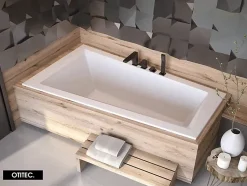 Baignoire Asymétrique sans Tablier - 150 x 85 cm - INTIMA SANS TABLIER - GAUCHE - avec Repose tête OFFERT