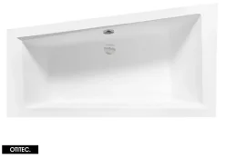 Baignoire Asymétrique sans Tablier - 150 x 85 cm - INTIMA SANS TABLIER - GAUCHE - avec Repose tête OFFERT