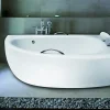 Baignoire asymétrique 150x70 Droite MILENA PREMIUM acrylique blanc, sans Habillage +Poignées +Repose Tête +Pieds + Vidage à chromé
