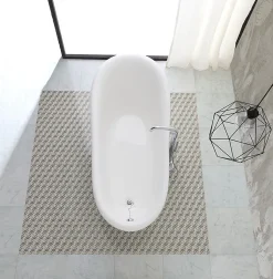 Baignoire Autoportante Blanche Avec Pieds Argentés Romantica