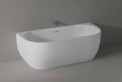 Baignoire autoportante LENA acrylique blanc brillant - 170x75cm - Garantie 5 ans - Sans robinet, Avec siphon