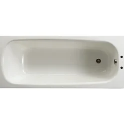 Baignoire avec pieds CONTESA 170x70cm percée 2 trous en acier blanc ROCA A235897000