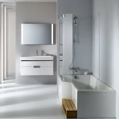 Baignoire bain douche 180 x 90 cm JACOB DELAFON Neo blanc brillant gauche