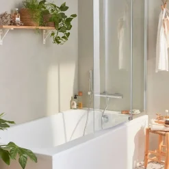 Baignoire bain douche JACOB DELAFON Malice antidérapante + pare bain 160 x 85, version droite