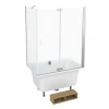 Baignoire bain douche JACOB DELAFON Capsule, compacte + pare bain en angle 120 x 80 cm
