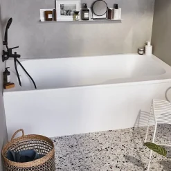 Baignoire bain douche JACOB DELAFON Malice antidérapante + pare bain 170 x 90, version gauche