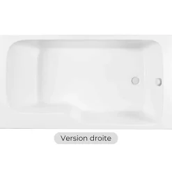Baignoire bain douche JACOB DELAFON Malice, version droite Blanc brillant 170 x 90
