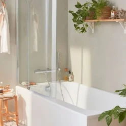 Baignoire bain douche JACOB DELAFON Malice antidérapante + tablier angle 160 x 85 gauche