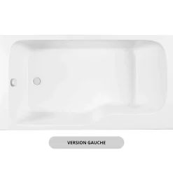 Baignoire bain douche JACOB DELAFON Malice + nettoyant 170 x 90, version gauche