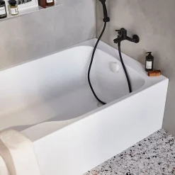 Baignoire bain douche JACOB DELAFON Malice antidérapante, version droite 170x90 cm Blanc mat