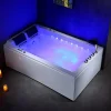 Baignoire balneo LORD DUO BLANC 2 places ARCHIPEL 185X120 - DROITE