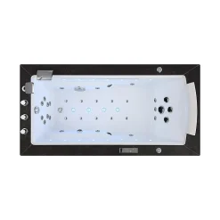 Baignoire balneo LORD SOLO MAX BLACK 1 place ARCHIPEL 180X90 - GAUCHE