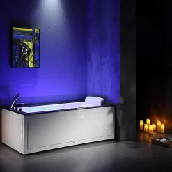 Baignoire balneo LORD SOLO MAX BLACK 1 place ARCHIPEL 180X90 - GAUCHE