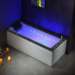 Baignoire balneo LORD SOLO BLACK 1 place Archipel 170x75 - DROITE