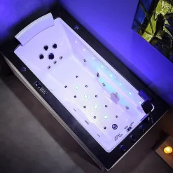 Baignoire balneo LORD SOLO MAX BLACK 1 place ARCHIPEL 180X90 - DROITE