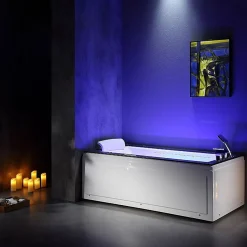 Baignoire balneo LORD SOLO MAX BLACK 1 place ARCHIPEL 180X90 - DROITE