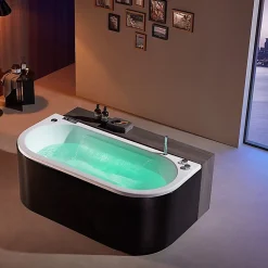 Baignoire balneo NEO BLACK 1 place ARCHIPEL 180x86