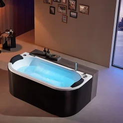 Baignoire balneo NEO BLACK 1 place ARCHIPEL 180x86