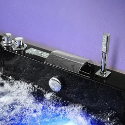 Baignoire balneo RIVIERA BLACK 1 place ARCHIPEL 180x90