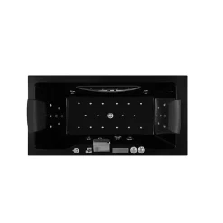 Baignoire balneo RIVIERA BLACK 1 place ARCHIPEL 180x90