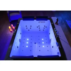 Baignoire balneo Thérapeutique ALTESS DUO BLACK 2 à 4 places ARCHIPEL - 190x140