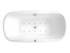 Baignoire balnéo à leds SIRGAO - 1 place - 155L - 150x75 cm - Blanche