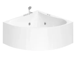 Baignoire balnéo d'angle AGYNESS - 263L - 135x135x57 cm