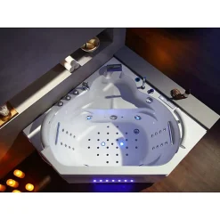 Baignoire balnéo Dubaï 47 jets + massage cervicales Whirlpool