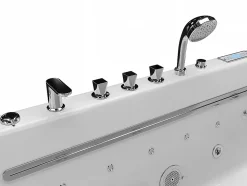 Baignoire balnéo semi-ilot blanche - 1 place - 470 L - 170 x 75 cm - KIRANA