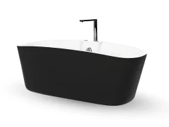Baignoire Balnéo Tao black Bulle 170x80x65cm, by SPALINA