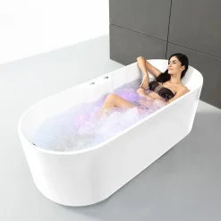 Baignoire Balnéo Ukio white Bulle 175x75x65cm, by SPALINA