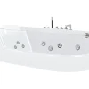 Baignoire balnéo vitrée ARIA blanche - 1 place - 263L - 170x80x57cm - angle gauche