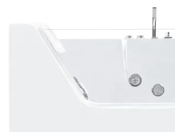 Baignoire balnéo vitrée ARIA blanche - 1 place - 263L - 170x80x57cm - angle gauche