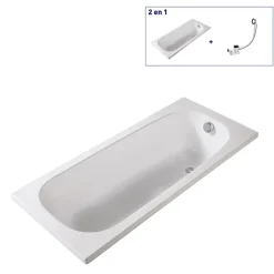 Baignoire Celimene 160 x 70 cm sans tablier Valentin
