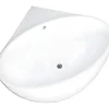 Baignoire d'angle - 197 L - 127 x 127 x 58 cm - Blanche - Acrylique - GOURAMI