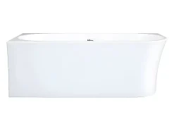 Baignoire d'angle - 201 L - 150 x 75 x 59 cm - Blanche - Acrylique - Angle gauche - PONTICOLA