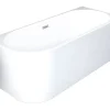 Baignoire d'angle - 201 L - 150 x 75 x 59 cm - Blanche - Acrylique - Angle droit - PONTICOLA