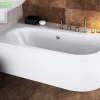 Baignoire d'angle - avec tablier blanc et repose tête offert - AVITA - 160 x 75 cm - Gauche