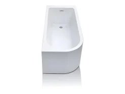 Baignoire d'angle - 240L - 170 x 75 x 58 cm - Blanche - Angle droit - ANIKA