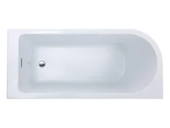 Baignoire d'angle - 240L - 170 x 75 x 58 cm - Blanche - Angle droit - ANIKA
