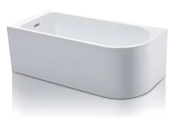 Baignoire d'angle - 240L - 170 x 75 x 58 cm - Blanche - Angle gauche - ANIKA