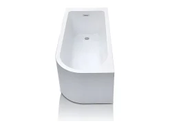 Baignoire d'angle - 240L - 170 x 75 x 58 cm - Blanche - Angle gauche - ANIKA